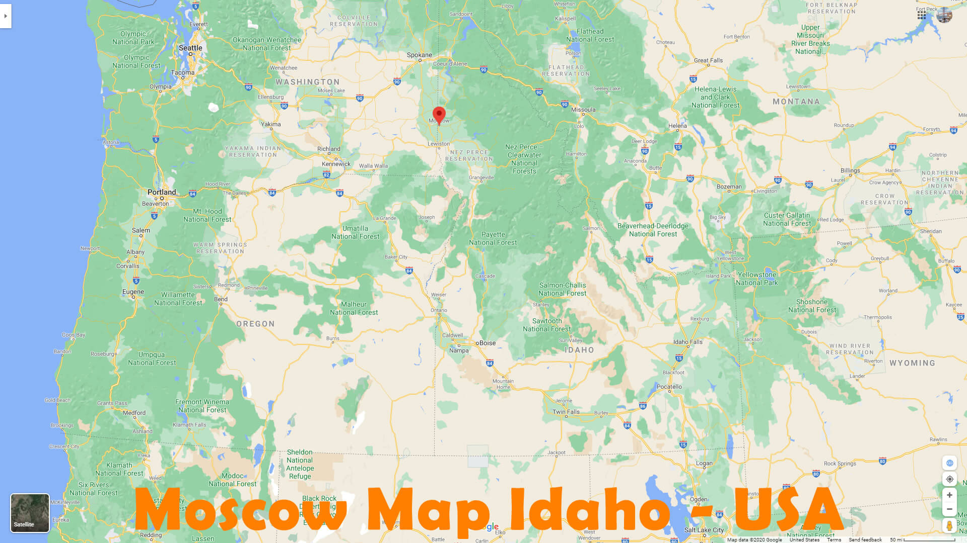 Moscow Map Idaho   USA